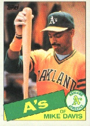 1985 Topps Baseball Cards      778     Mike Davis